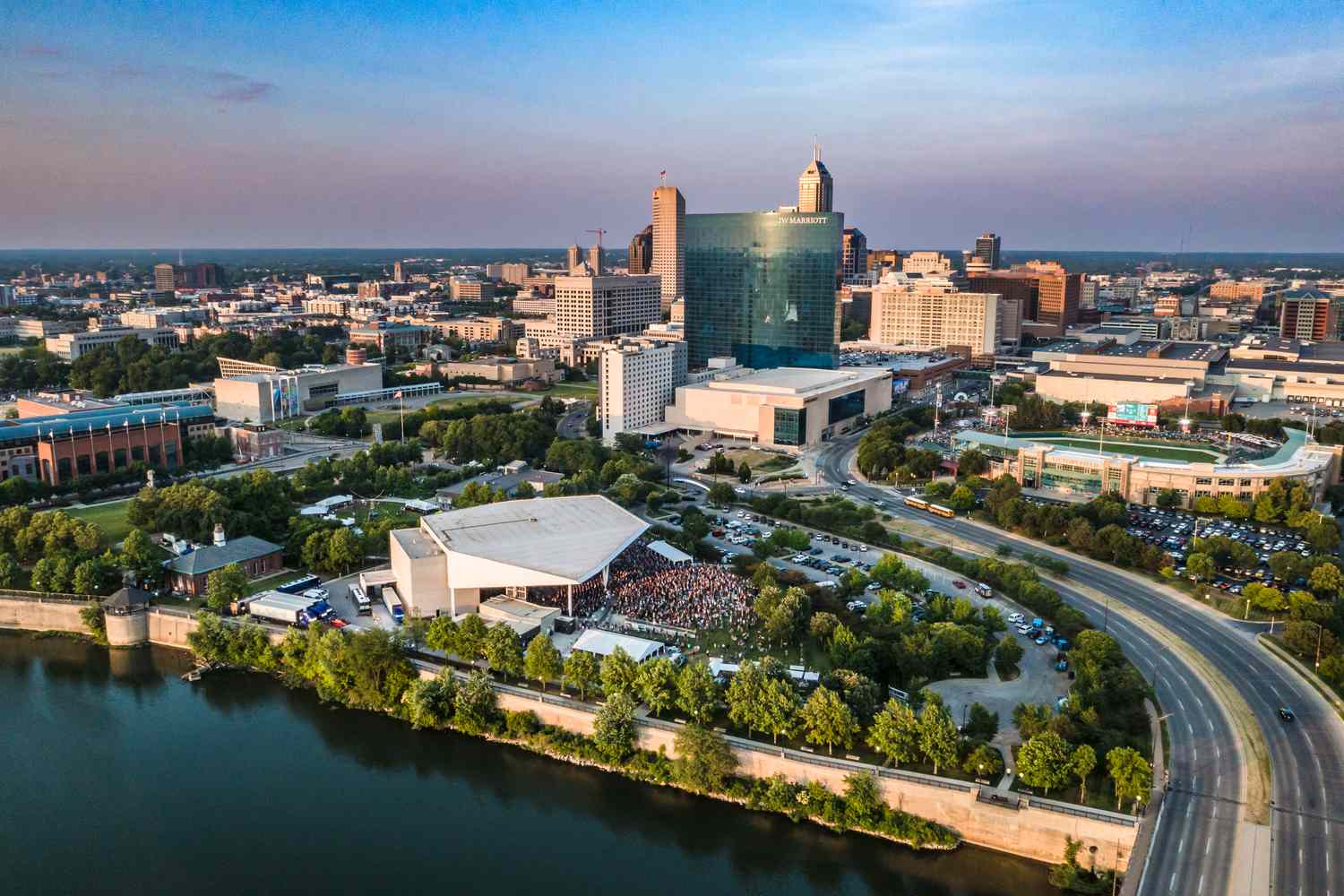 Aerial view of Indianapolis, Indiana