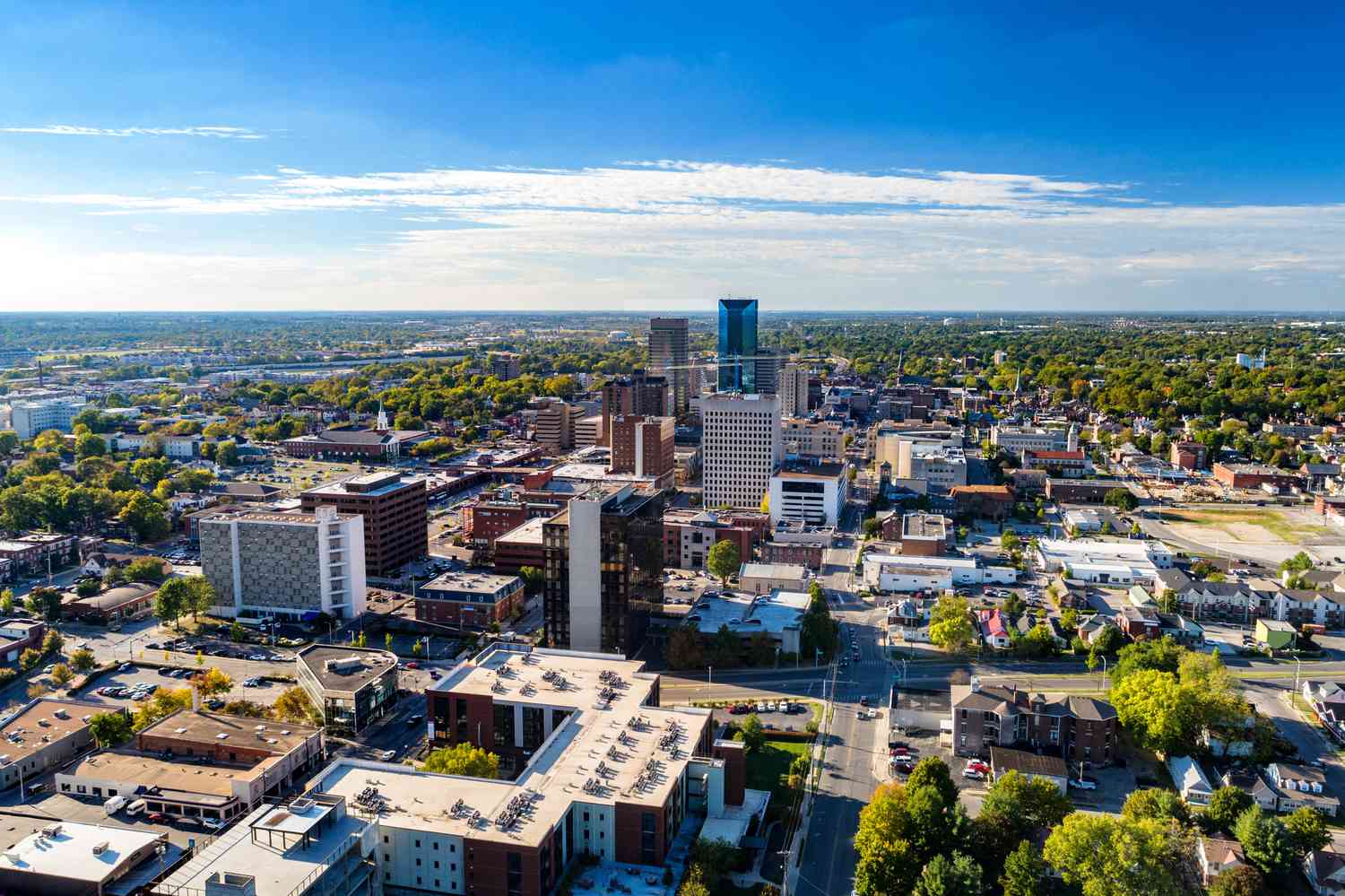 Aerial view of Lexington, Kentucky